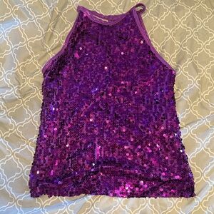 Balera Shimmering Purple Dance Top